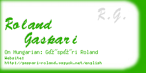 roland gaspari business card